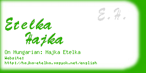etelka hajka business card
